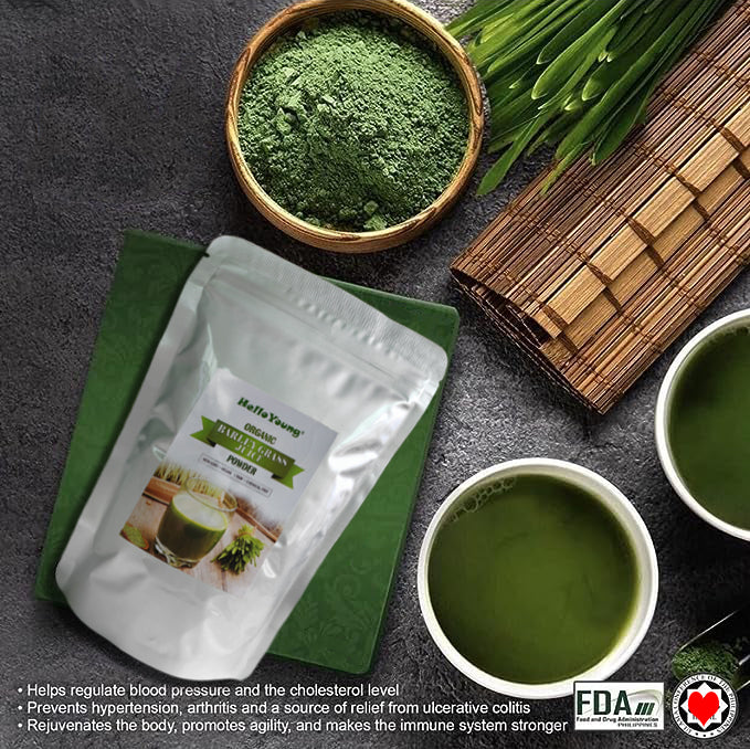 Pure Organic Barley Grass Original Powder Juice Drink 250g 100% Natural Superfood, Vegan, Gluten Free, Non-GMO, Kosher