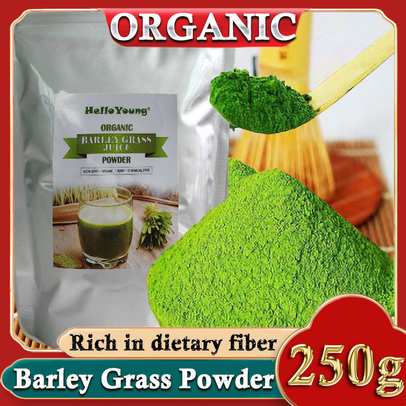 Organic Barley Grass Powder 250g, Green Superfood for Smoothie Non-GMO, Finely Ground Whole Dried Young Leaves, Pure, Kosher Main image