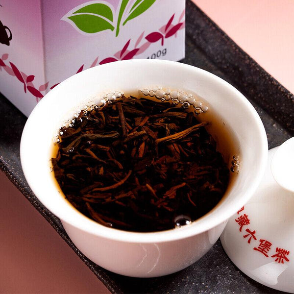 CIFbuy CHINATEA  Purple Box Lao Ba Zhong Cha Liu Bao Hei Cha Dark Tea Loose 100g