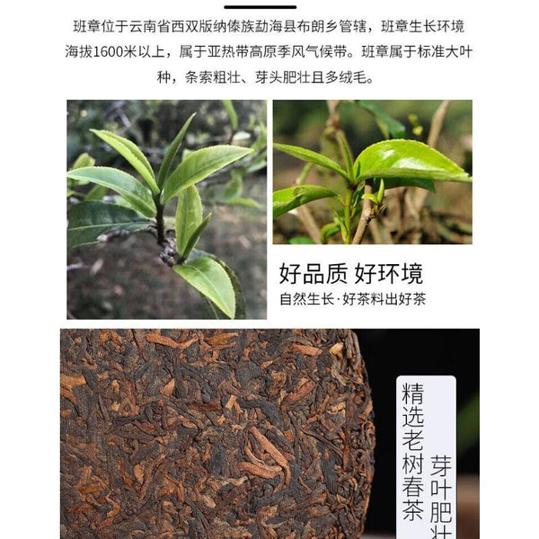 CIFbuy 357g Yunnan Tea Pu'er Tea Old Ban Zhang Pu'er Tea Cake Seven Seed Cake Tea