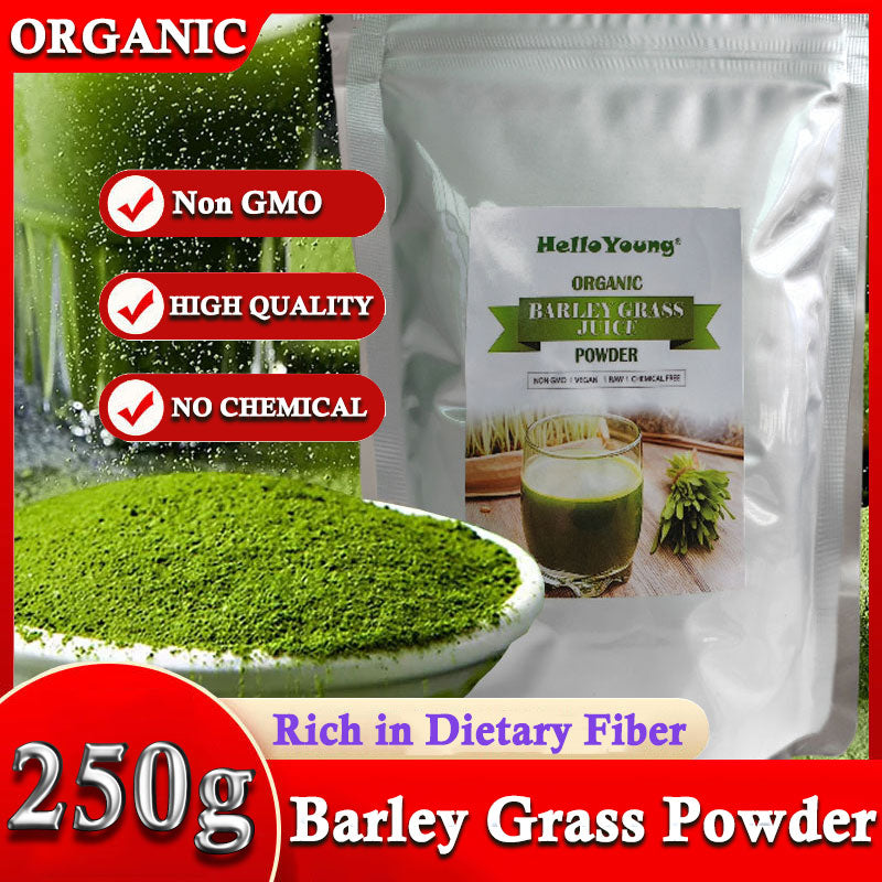 Organic Barley Grass Powder original 250g moistening intestines, 100% Natural Superfood, Vegan, Gluten Free, Non-GMO, Kosher Main image