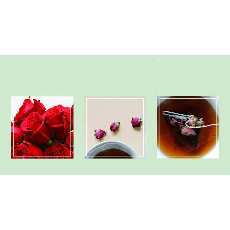 CIFbuy Triangle Tea Bags Package 45g / 15 Bags Rose Pu'er Tea Chinese Pu-Erh Black Tea