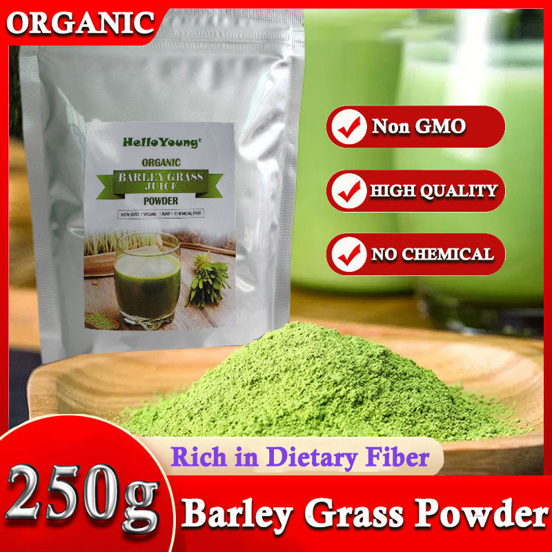 Barley grass official store Organic Barley Grass Powder original 250g Non-GMO, Finely Ground Whole Dried Young Leaves Main image