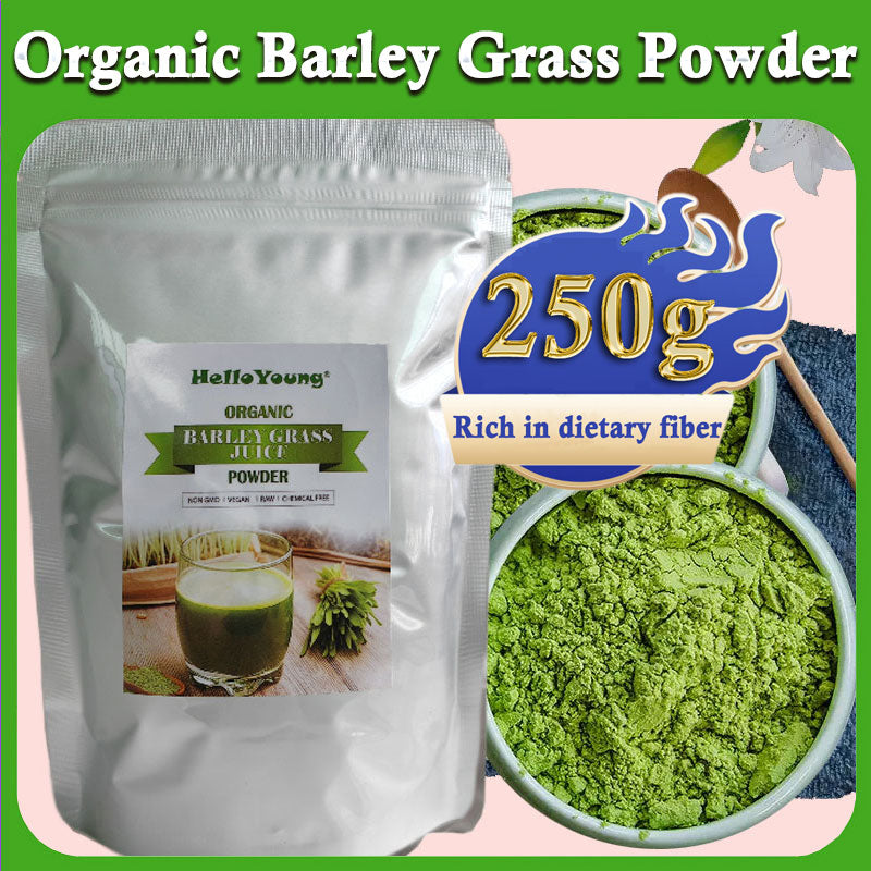 Barley Grass Powder Original 100% Pure And Organic Green Tea Barley Grass Powdered Drink Non-GMO Vegan Cold-Juiced and Low-Temperature Dried Main image
