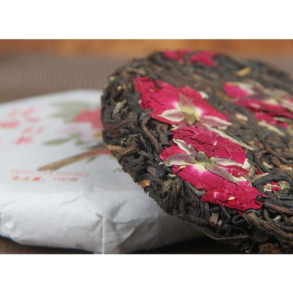 CIFbuy 100g Yunnan Old Tea Tree Red Rose Black Tea Fengqing Dian Hong Rose Tea Cake