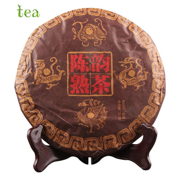 CIFbuy Menghai Chengyun Aged Pu'er Prepared Tea, Yunnan Special 7-Cake Package in Whole Bamboo Husk