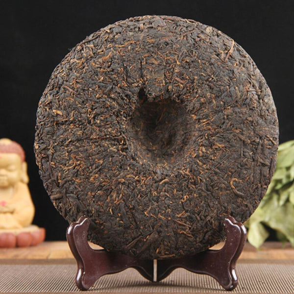 CIFbuy 380g Handmade Yunnan Old Tree Pu-erh Ripe Tea Cake Ancient Puer Black Tea