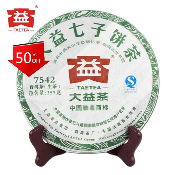 CIFbuy TAETEA 7542 Sheng Puerh Dayi Batch Pu er Menghai Tea Cake 357g