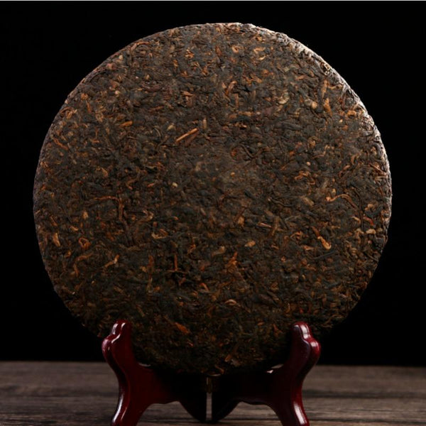 CIFbuy 357g Puerh Dry Storage Menghai Mountain Mellow Ripe Tea Yunnan Seven Seed Cake