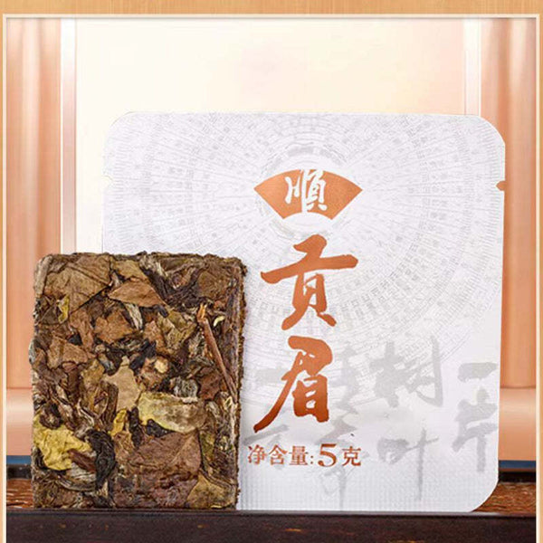 CIFbuy 100g Premium Fuding White Tea Gongmei White Tea Brick Portable Gift Tea Package