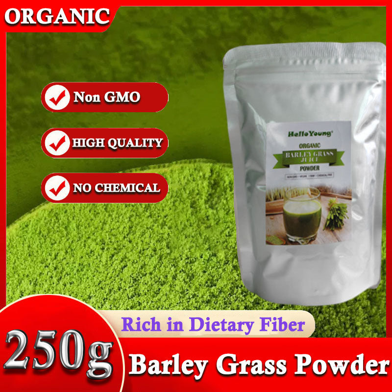 HelloYoung Barley Grass Powder 100% Pure and Natural for lose weight barley powder pure organic body detoxification, moistening intestines, burning fat Main image