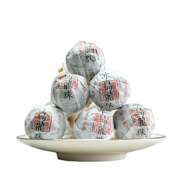 CIFbuy 8g/pastille Icelandic Dragon Pearl Pu-erh Ripe Tea Small Tuocha Dragon Pearl