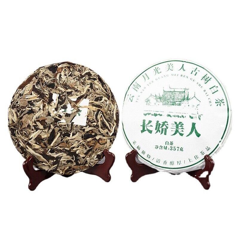 CIFbuy 357g/cake Yunnan White Tea Old Tree Moonlight White Long Jiao Mei Ren White
