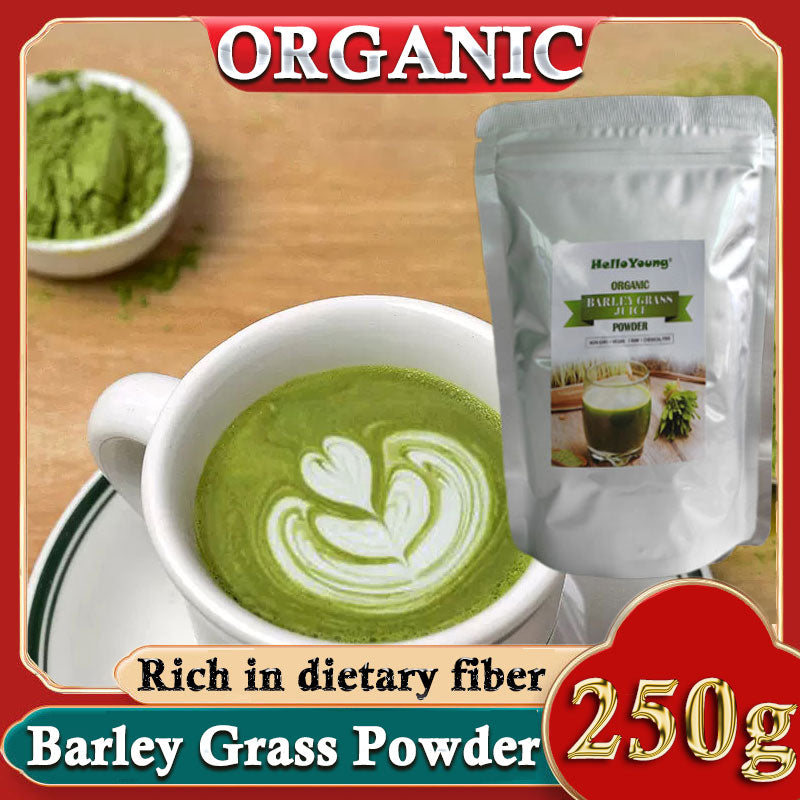 Organic Barley Grass Powder 250g, Green Superfood for Smoothie, Shakes and Salads, Barley Grass Powder 100% Pure, Raw, Non-GMO, Vegan, Organic Main image