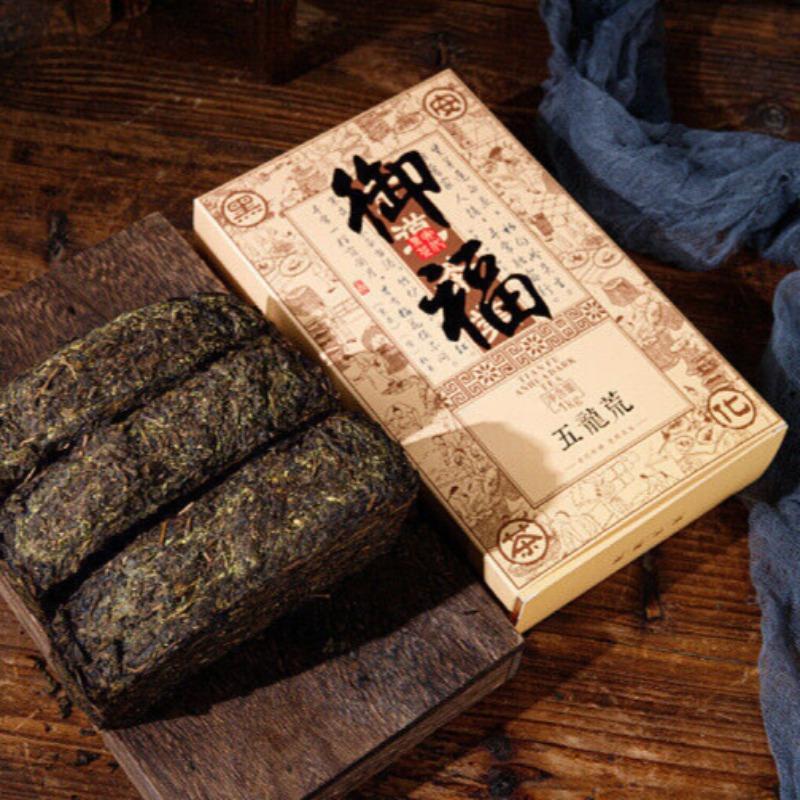 CIFbuy 1kg Anhua Black Tea Golden Flower Hand-Constructed Porcelain Brick Tea Tientsin