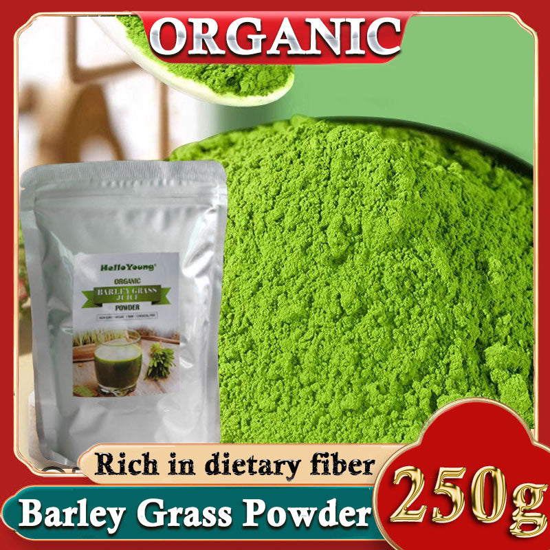 Barley Grass Powder 100% Pure & Organic Organic Barley Grass Powder Pure Organic Barley for Women and Men 250g Good Source of Fiber, Protein. Great for Juices, Smoothies, Shakes, Yogurts Main image