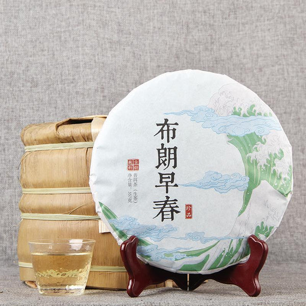 CIFbuy 2020 Toudi Early Spring Raw Yunnan Pu'er Tea, Tender Brown Buds Early Spring, Chunjian Seven Seed Cake, 357g