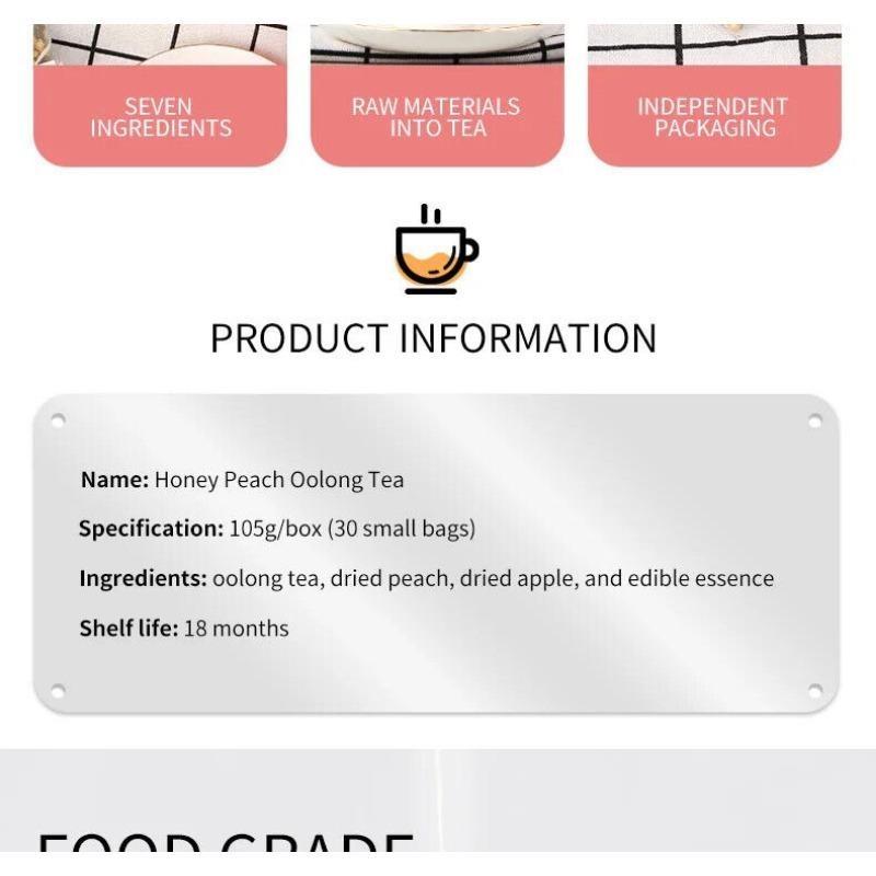 CIFbuy Honey Peach Oolong Tea Healthy Herb Tea Bag 150g/30 Bags