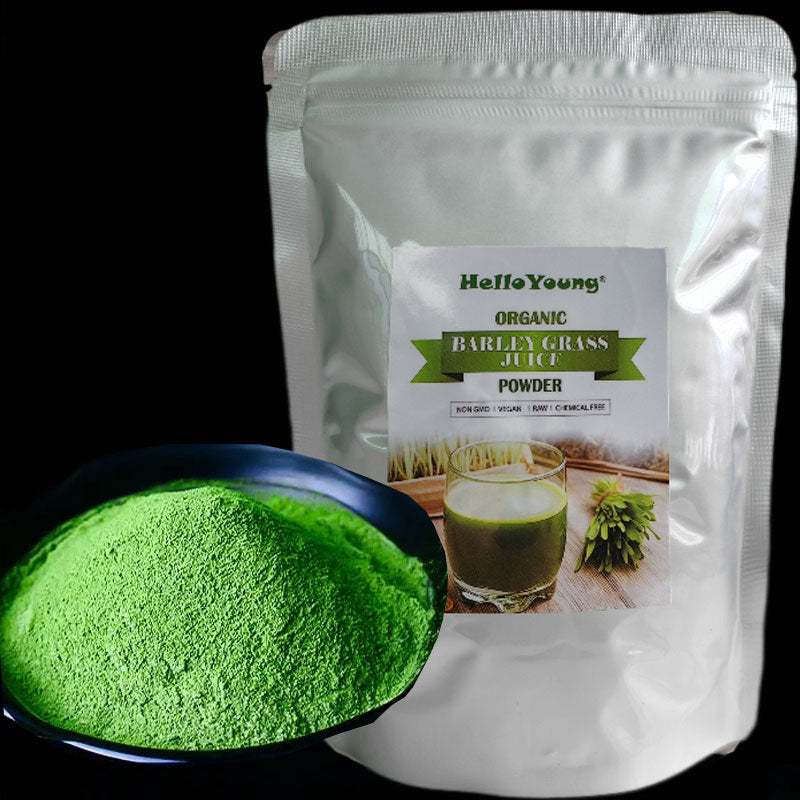 Organic Barley Grass Powder original 250g barley grass official store Finely Ground Whole Dried Young Leaves, Pure, Kosher, Vegan, Bulk. Good Source of Fiber, Protein. Great for Juices, Smoothies, Shakes, Yogurts Main image