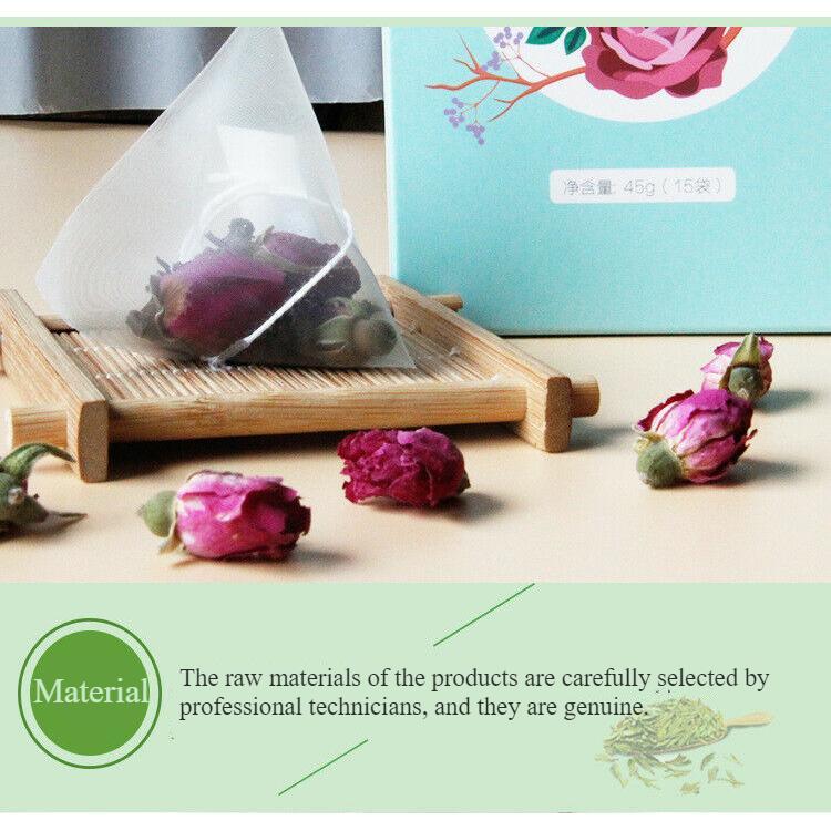 CIFbuy Triangle Tea Bags Package 45g / 15 Bags Rose Pu'er Tea Chinese Pu-Erh Black Tea