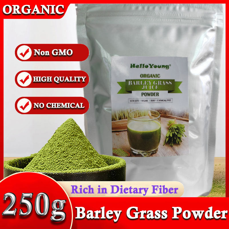 Organic Barley Grass Powder original 250g moistening intestines, Non-GMO Rich in Immune Vitamin, Fibers, Minerals