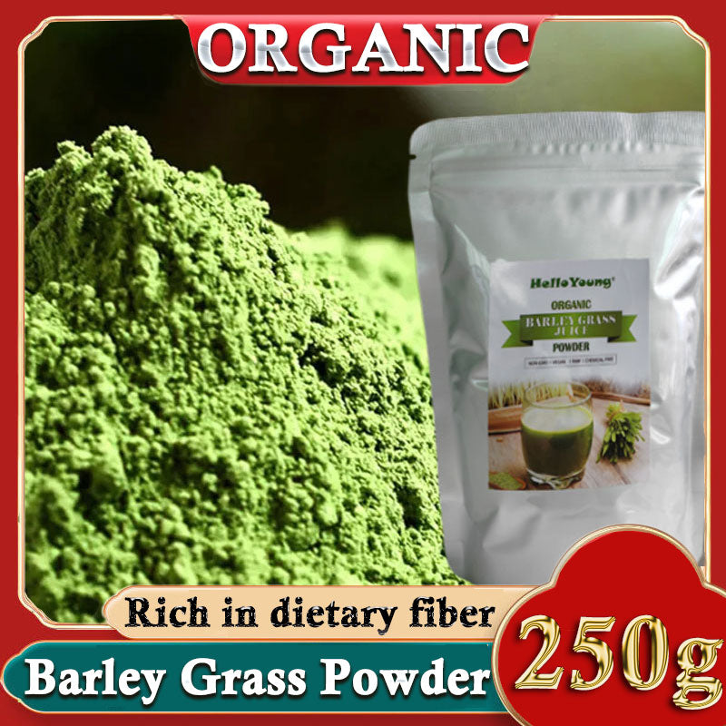 Barley Grass Powder 100% Pure & Organic Organic Barley Grass Powder Pure Organic Barley for Women and Men 250g Chlorophyll & Trace Minerals No Maltodextrin & Sugar Main image