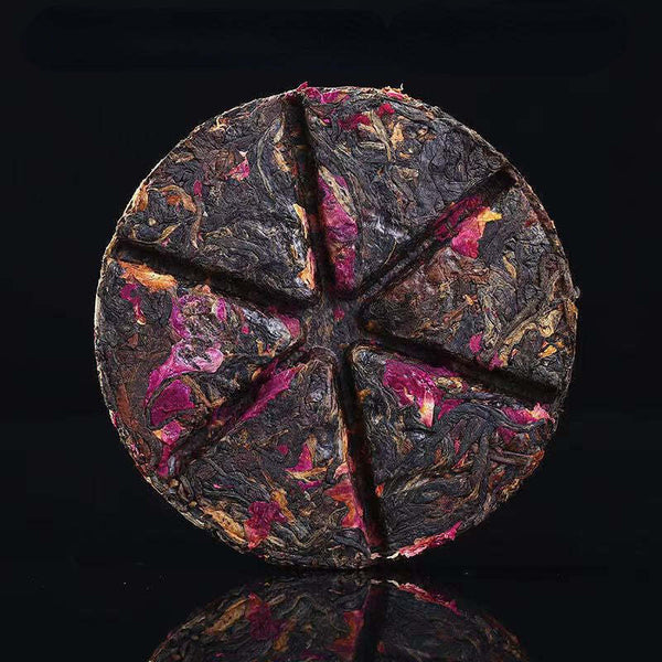 CIFbuy100g Fengqing Rose Black Tea Cake Yunnan Dianhong Flower Tea Organic Roselle Tea