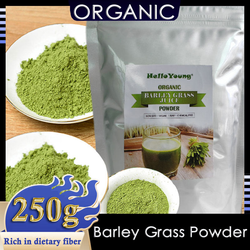 Imported Unsweetened Premium Organic Barley Grass Powder 250g Contains Iron Vitamin C, & Vitamin E – Non-GMO Main image