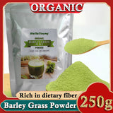 HelloYoung 250g Organic Barley Grass Powder Gluten Free Non-GMO Superfood burning fat, purifying liver, lowering cholesterol, beautiful skin