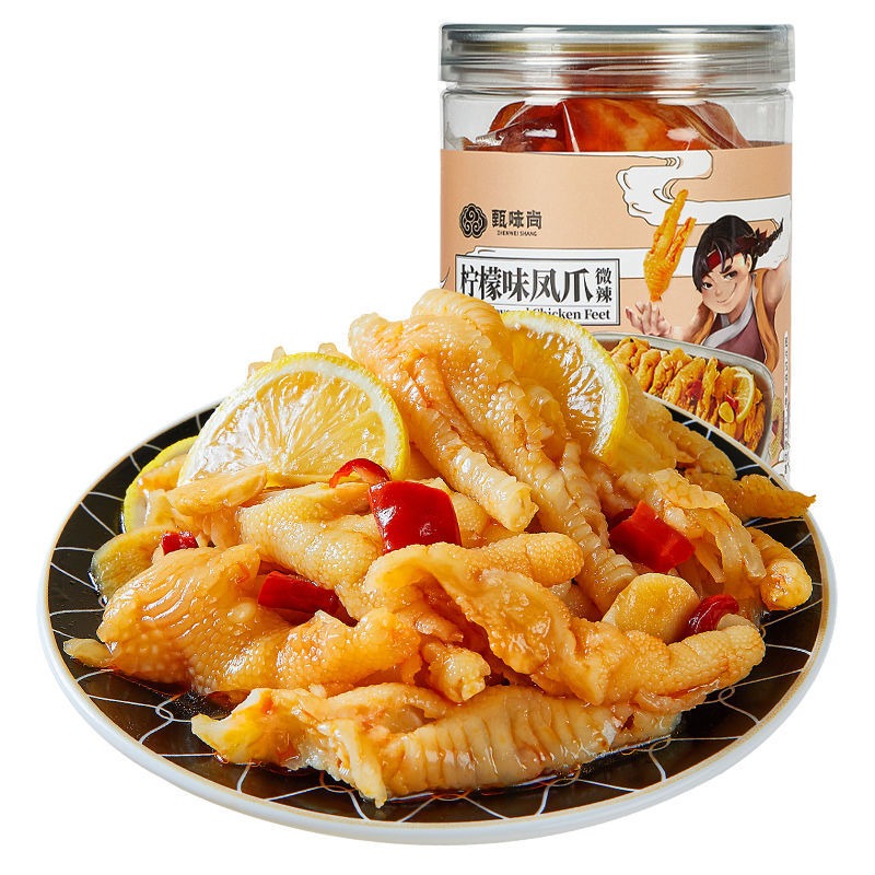 500G boneless chicken feet boneless canned pickled pepper flavor