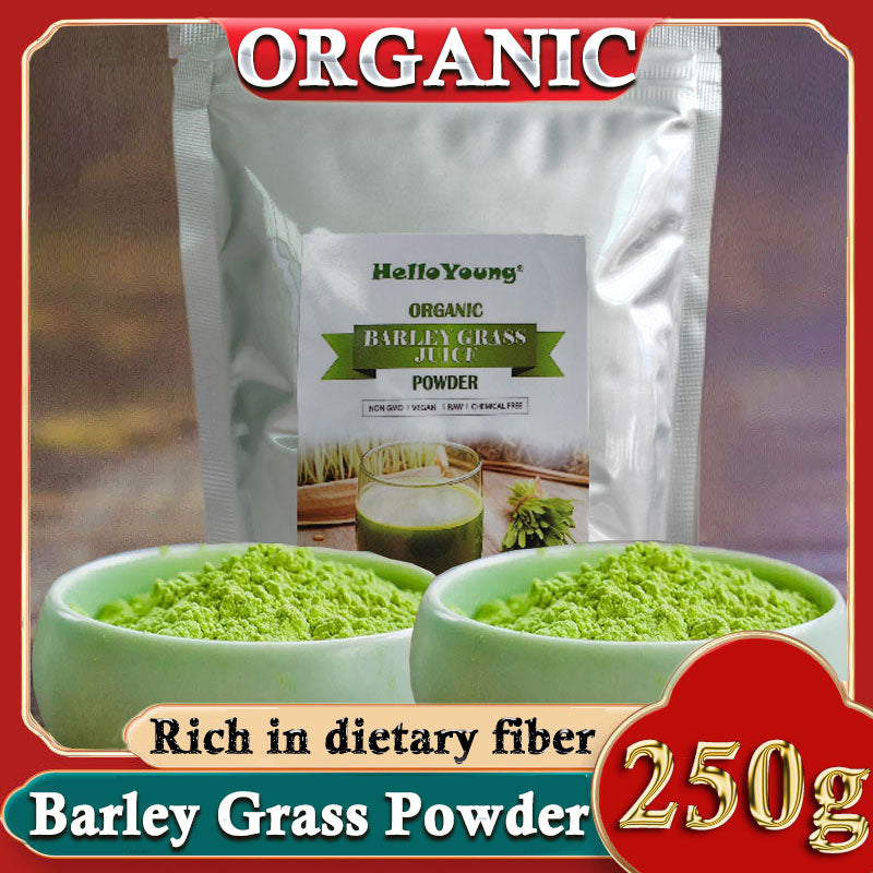 250g Organic Barley Grass Powder Gluten Free Non-GMO Superfood Vegan Non-GMO, Finely Ground Whole Dried Young Leaves Main image