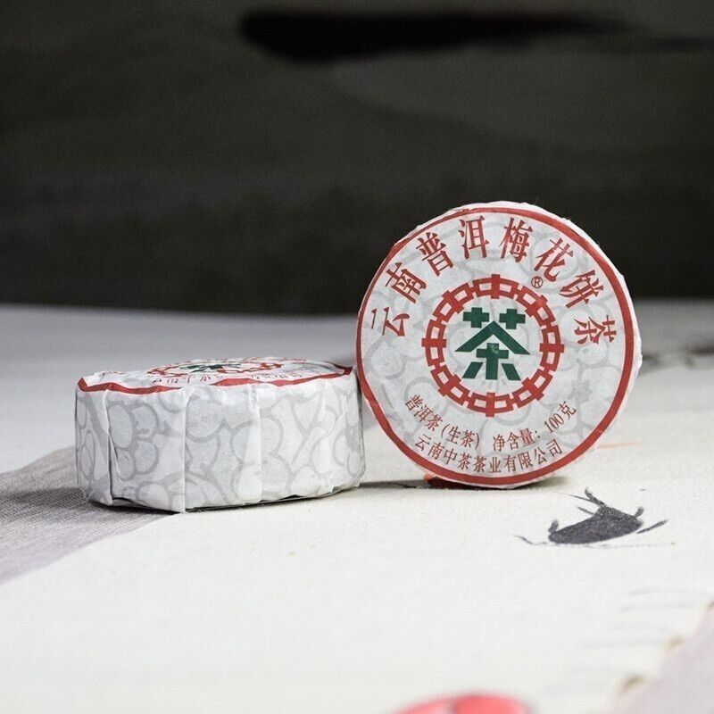 CIFbuy Chinese Tea 2019 Plum Blossom Cake Pu'er Raw Tea Cake 100g Yunnan Pu'er Tea