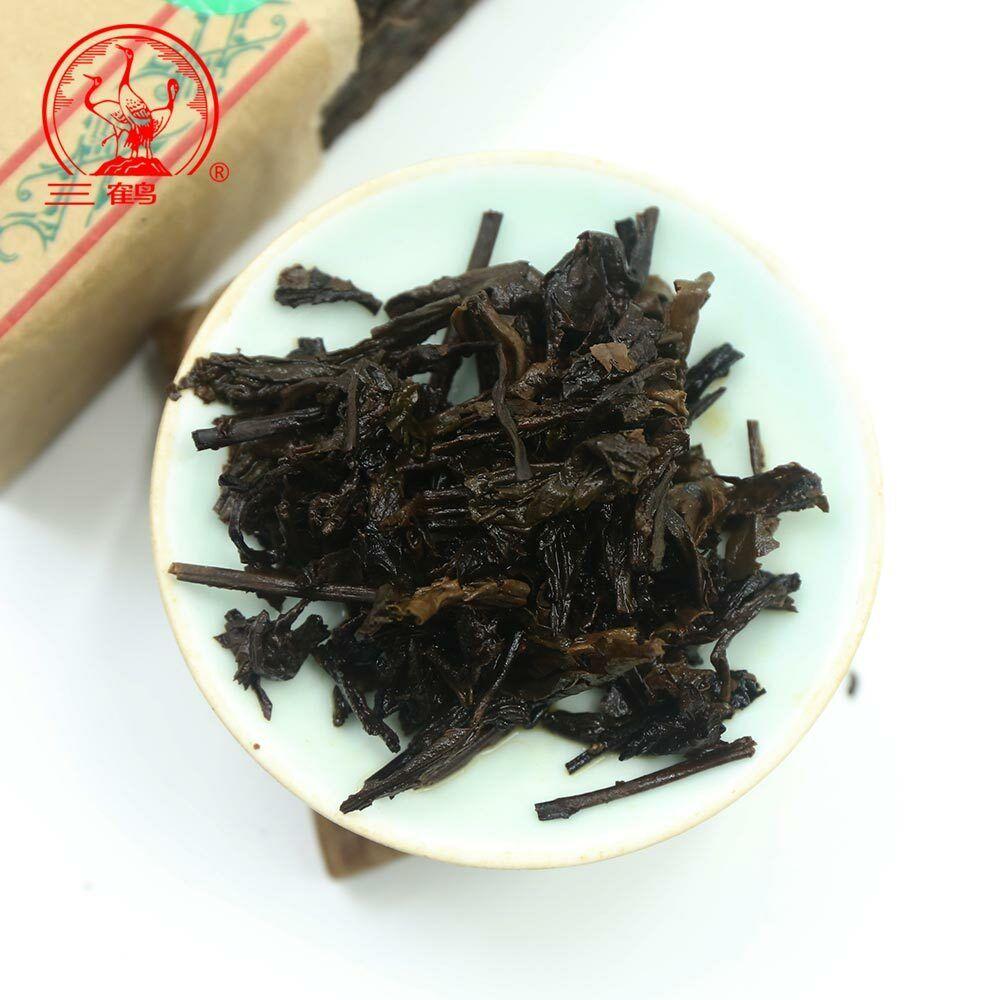 CIFbuy 2014 Three Cranes Sanhe Liu Pao Tea 3208 Golden Flower Dark Tea China Tea 400g