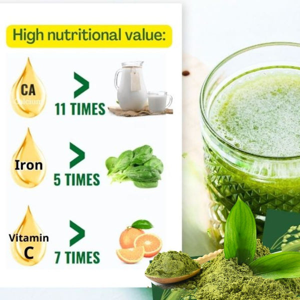 Pure Organic Barley Grass Original Powder Juice Drink 250g Natural Contains Iron Vitamin C, & Vitamin E – Non-GMO