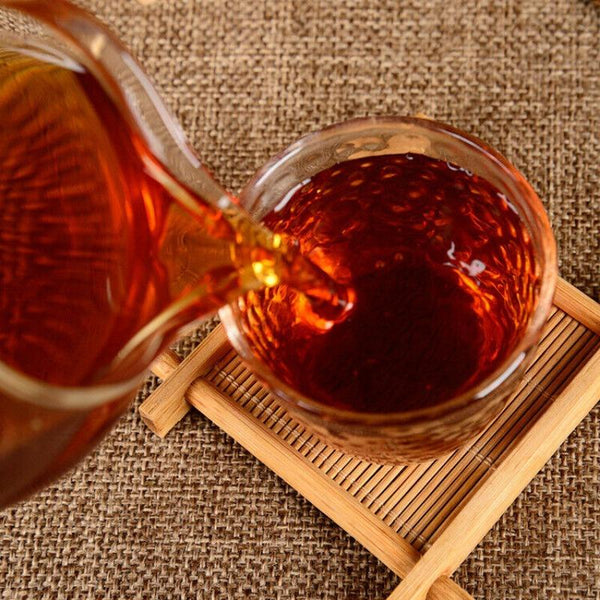 CIFbuy 357g Yunnan Pu'er Ripe Tea Jingmai Mountain Seven Cakes Ripe Tea Pu'er Tea