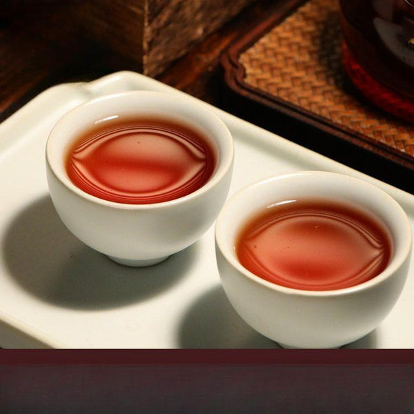 CIFbuy Big Tree Tea Brown Peacock Pu'er Tea Ripe Tea Cake Yunnan Qizi Cake Tea 357g