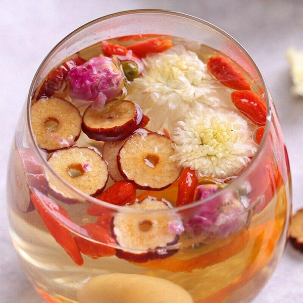 CIFbuy 180g 15 Bag Natural Babao Tea Includes Longan Rose Jujube Herbal Tea Health Care