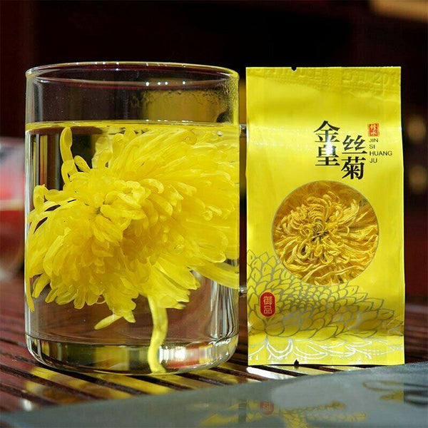 CIFbuy Golden Chrysanthemum Tea Flower Blossom Cooling Healing Floral Tea 100 Blooms