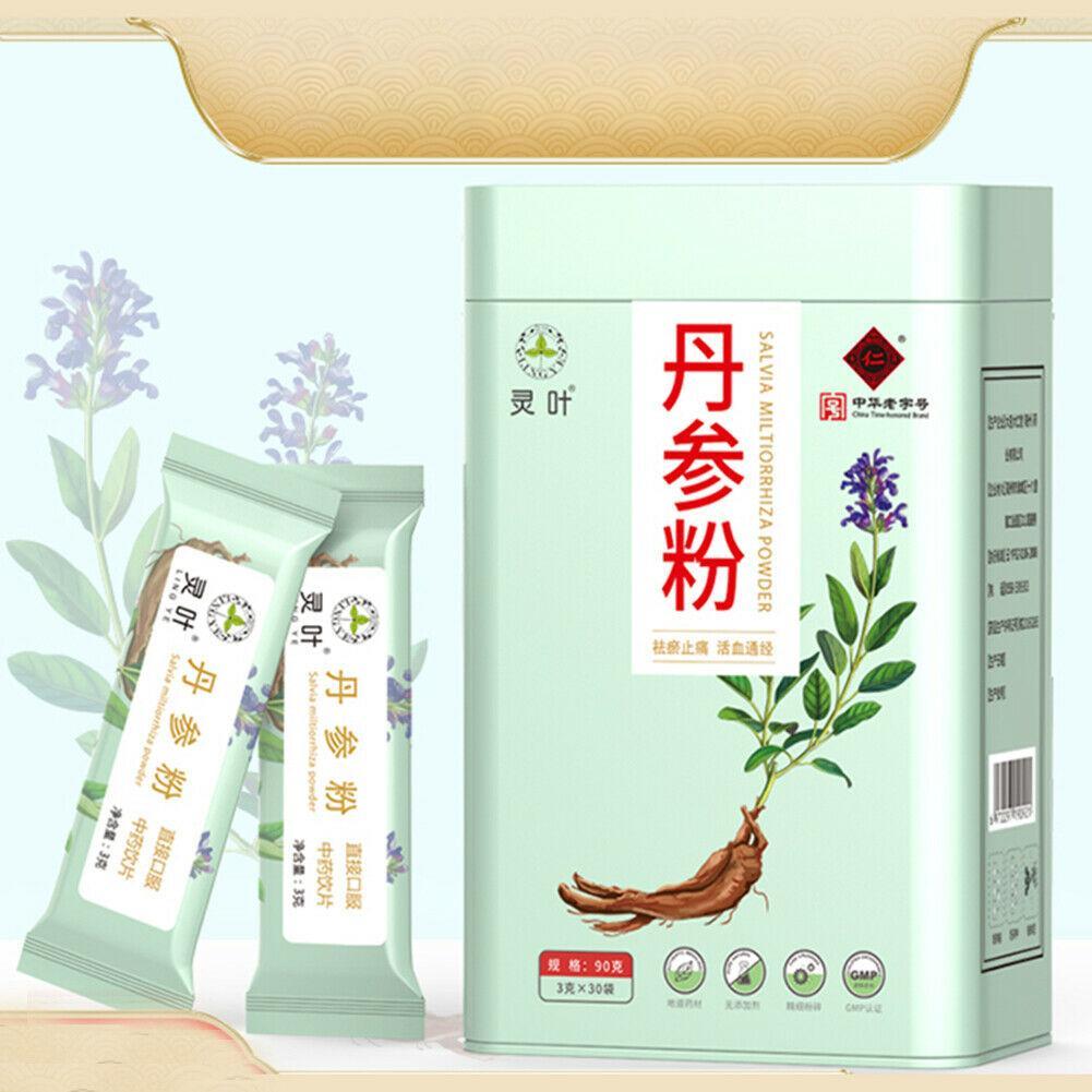 CIFbuy Salvia Miltiorrhiza Powder Health Enhancing Herbal Tea Soup and Mask 100% Pure Natural Salvia Power Herbal Tea 3g*30bag