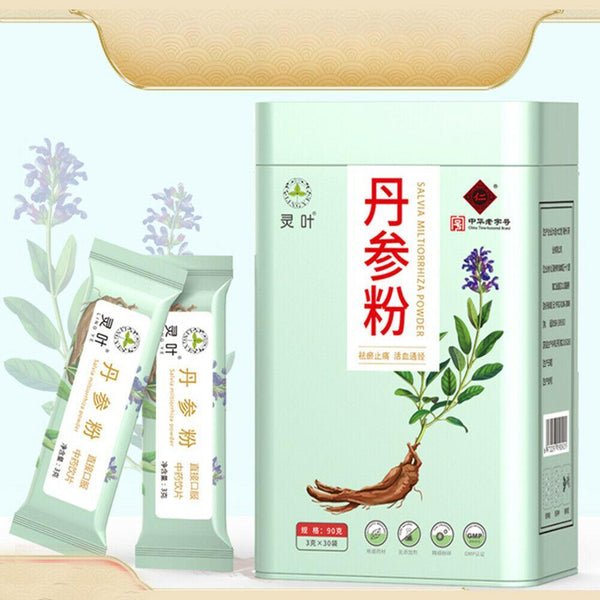 CIFbuy Salvia Miltiorrhiza Powder Health Enhancing Herbal Tea Soup and Mask 100% Pure Natural Salvia Power Herbal Tea 3g*30bag