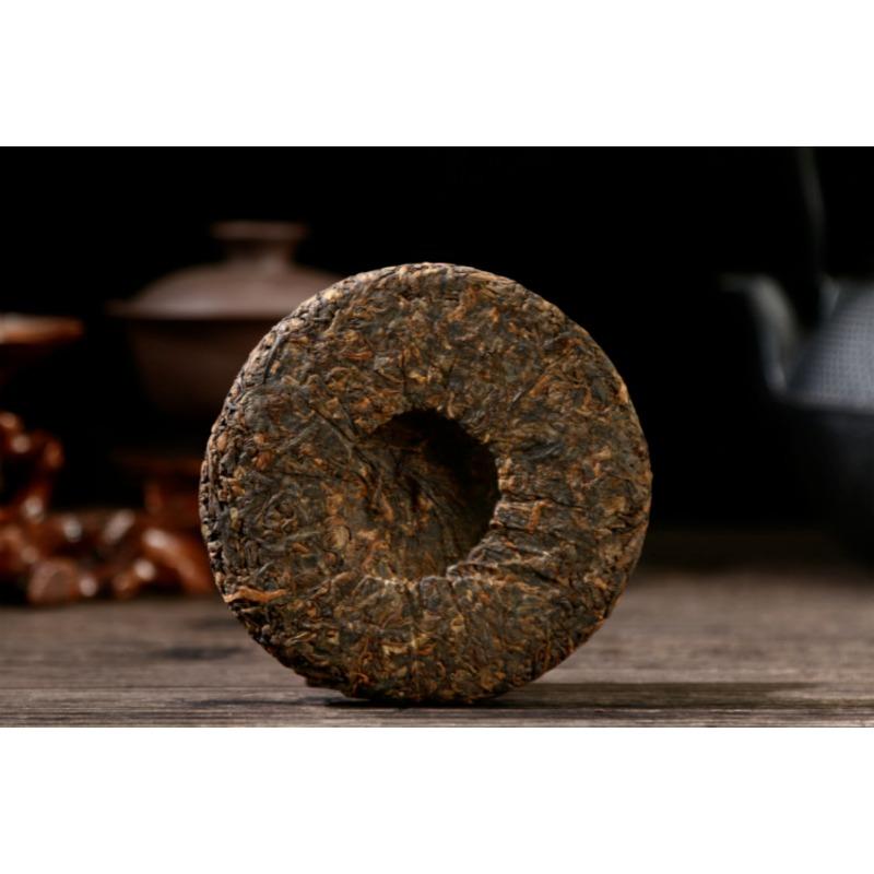 CIFbuy Yunnan Pu'er Tea 100g Ripe Cake Aged Old Tree Tea Golden Bud Ripe Tea