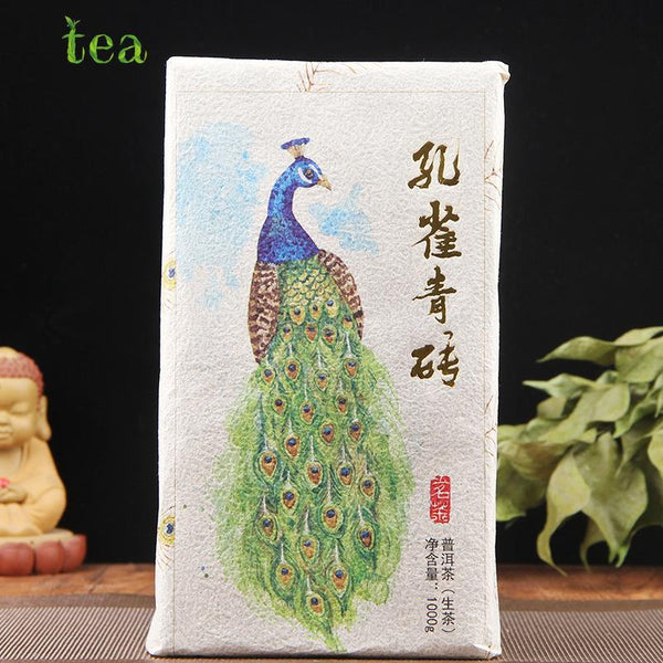 CIFbuy 2020 Peacock Green Brick Tea, Ancient Tree Pu'er Raw Tea Brick, 1000g
2020年孔雀绿砖茶，古树普洱生茶砖，1000克