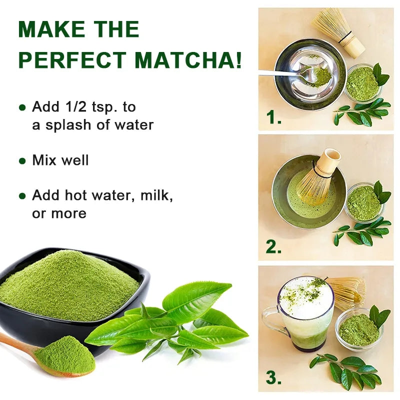 Premium Matcha Powder Organic Ceremonial Grade Best for Matcha Green Tea, Latte detox slim weight loss juice