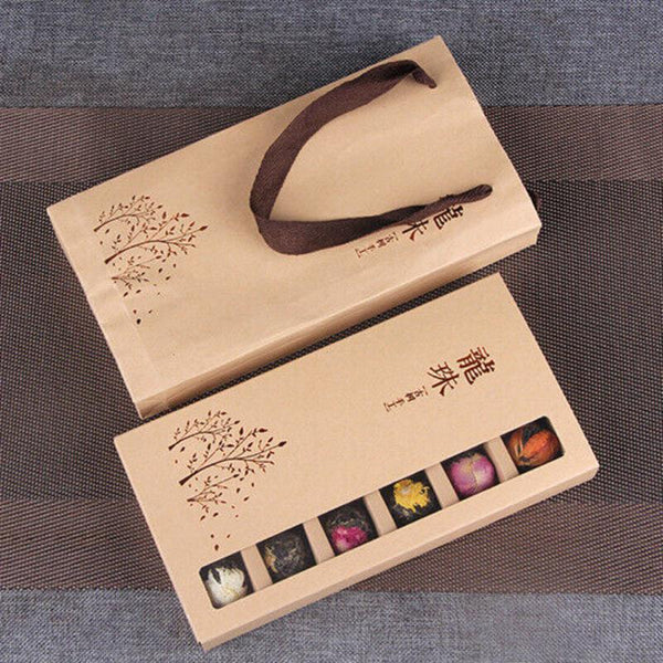 CIFbuy Yunnan Raw Pu'er Scented Tea 120g (18pcs) Dragon Ball Gift Box Jasmine 6 Flavor