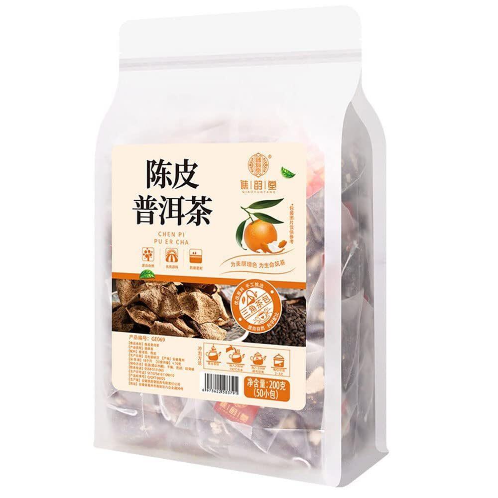 CIFbuy Chenpi Pu-erh Tea Tangerine Peel Puer Tea Citrus Orange 200g (4g×50packets)
