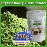 Unsweetened Premium Organic Barley Grass Powder 250g for Immunity Support and Whole Food Supplement, Rich in Fibers, Vitamins