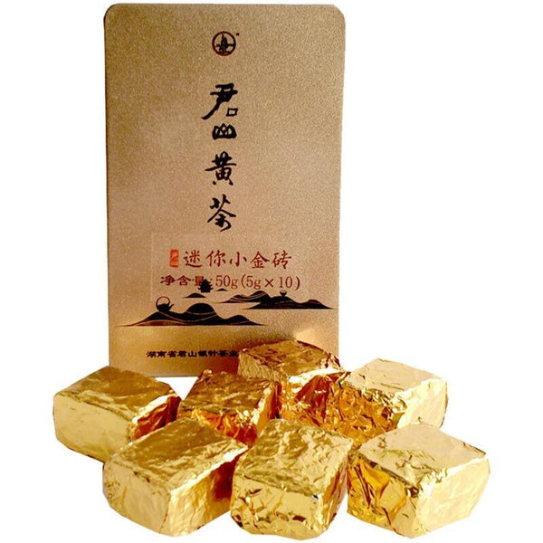 CIFbuy Mini Gold Brick * JUNSHAN Jun Shan Huang Cha China Yellow Tea Pressed 50g Box