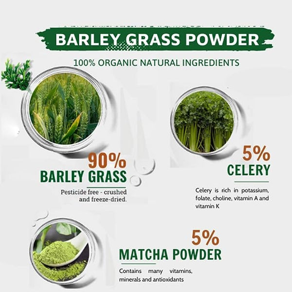Organic Wheatgrass Juice Powder Chlorophyll & Trace Minerals No Maltodextrin & Sugar