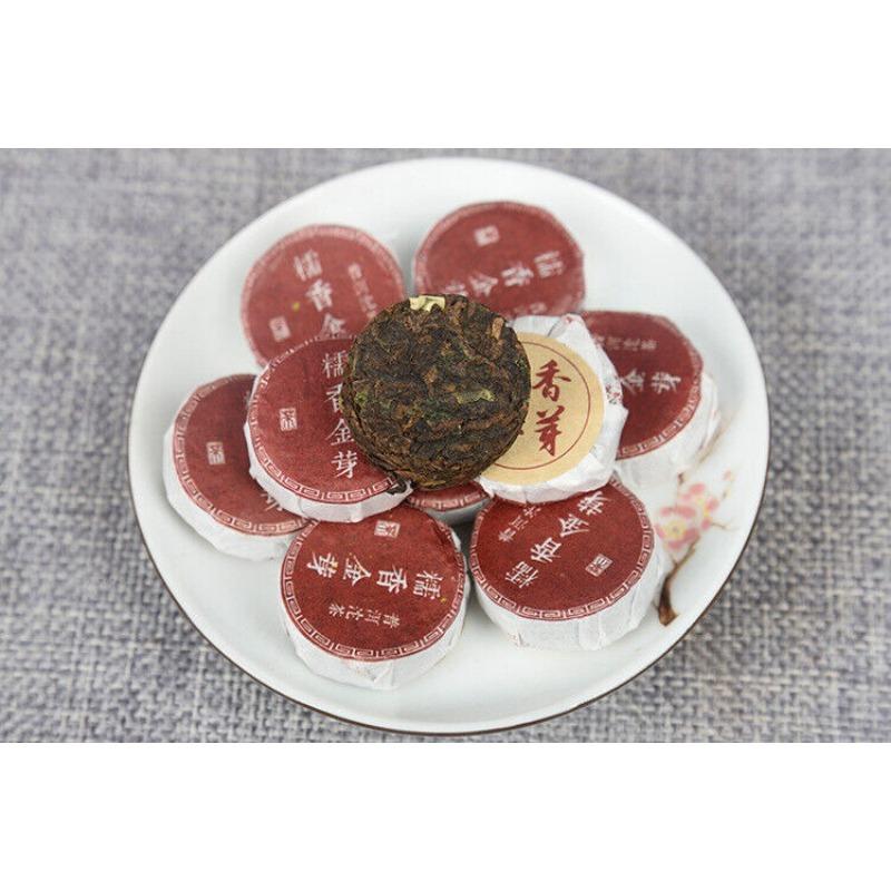CIFbuy 500g Yunnan Puerh Tea Glutinous Rice Tuo Tea Menghai Golden Bud Mini Tuo Tea