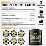 Shilajit Pure Himalayan Organic Ashwagandha Maca Ro... 1000mg Health Complex as